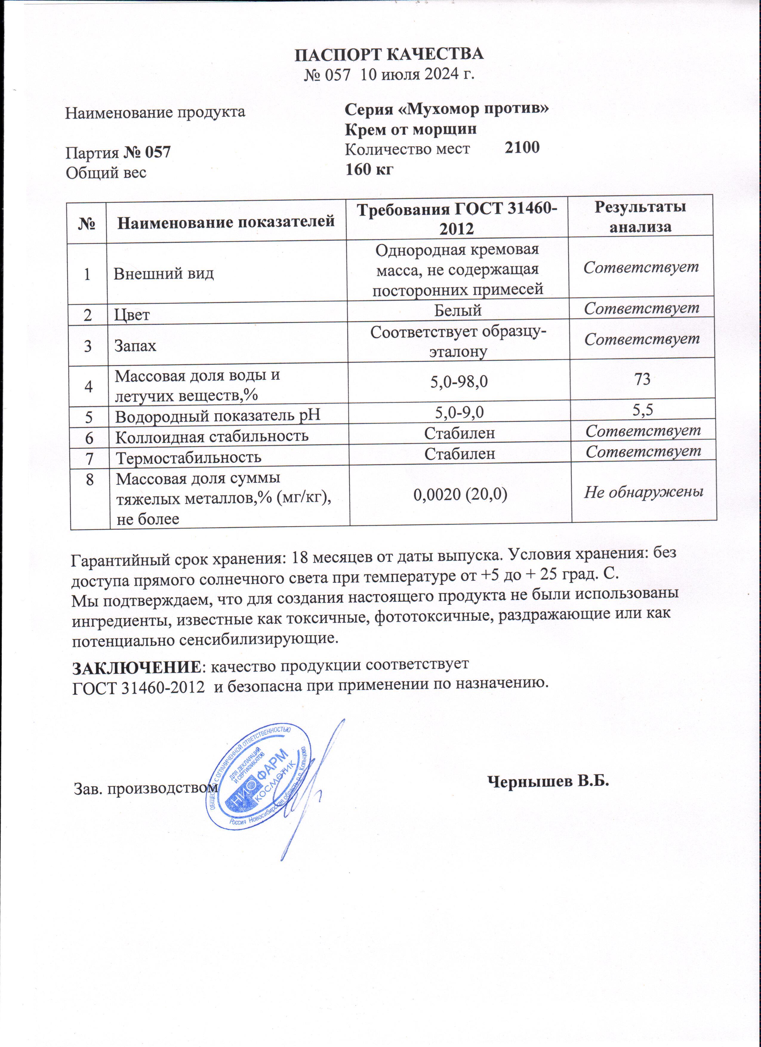 Паспорт №072024